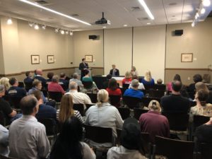 An at-capacity crowd from the Brookhaven community gathered at Oglethorpe’s Turner Lynch Campus Center on Oct. 16 for a candidate forum sponsored by The Brookhaven Reporter Newspapers.